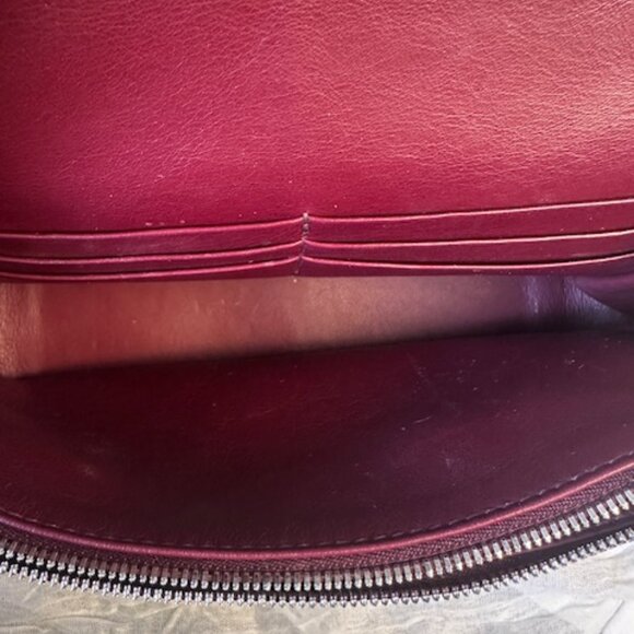 Balenciaga Burgundy Lock Round Scarf Leather - Picture 6 of 7